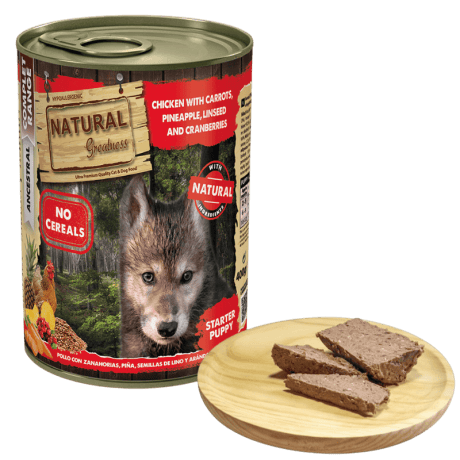 Natural Greatness Starter Puppy Pollo Monoproteico 400g  Paté Para Perro