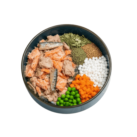 Ingredientes del pienso Anlú de pescado para perro: salmón, atún, sardinas, omega 3 y condroprotectores
