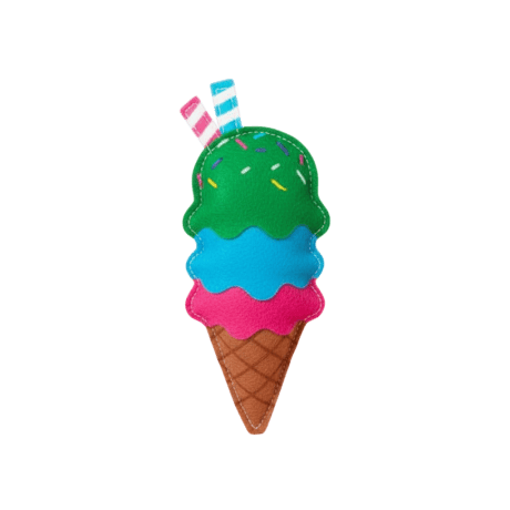 Peluche Helado Tricolor con Catnip Para Gatos
