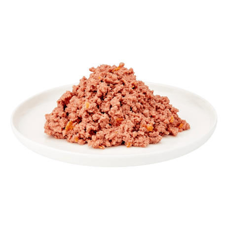 Pavo con Zanahorias Paté MjAMjAM para gato, detalle