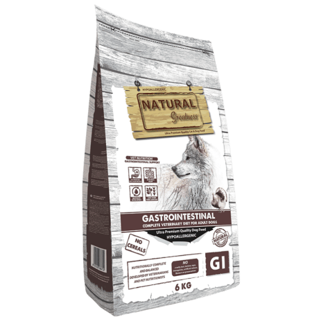 Composición del pienso gastrointestinal Natural Greatness para perros