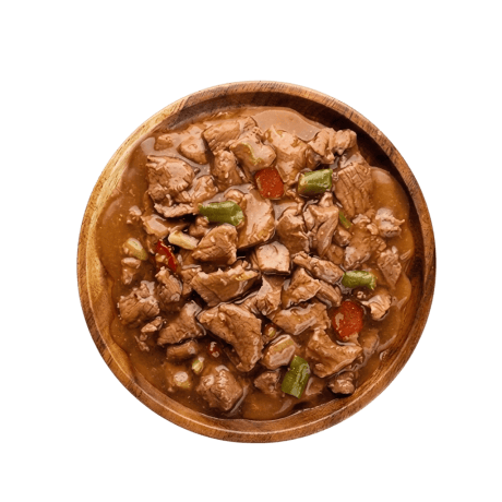 Kitten Bocaditos en Salsa con Pollo para gato, detalle