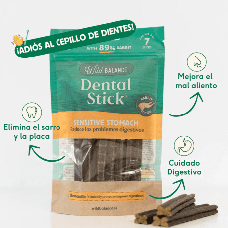Wild Balance Stick Dental de Conejo Est&oacute;magos Sensibles 112gr Para Perros