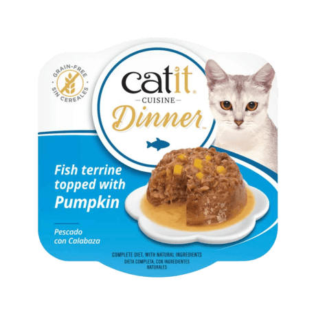 Catit Cuisine Dinner de Pescado con Calabaza 75gr Para Gatos