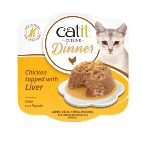 Catit Cuisine Dinner de Pollo con Hígado 75gr Para Gatos