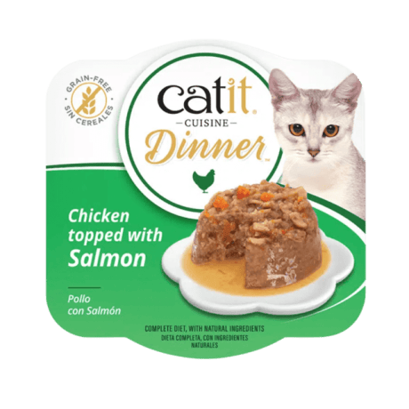 Catit Cuisine Dinner de Pollo con Salmón 75gr Para Gatos