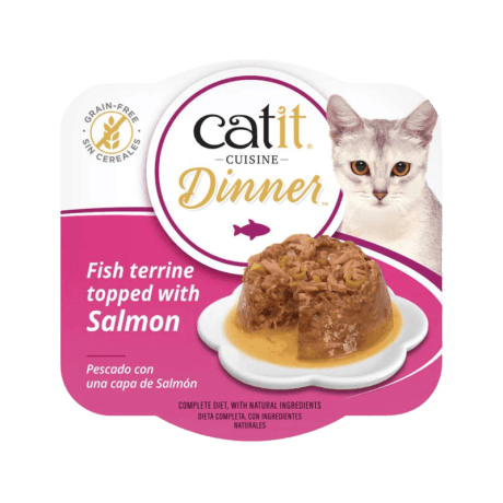 Catit Cuisine Dinner de Pescado con Salmón 75gr Para Gatos
