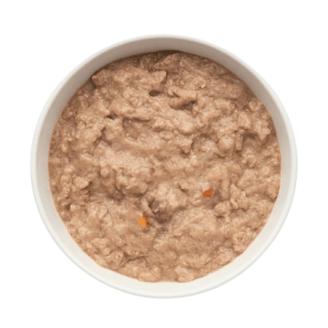 Pollo con pavo y vegetales Paté con trozos hipoalergénico para perro, detalle