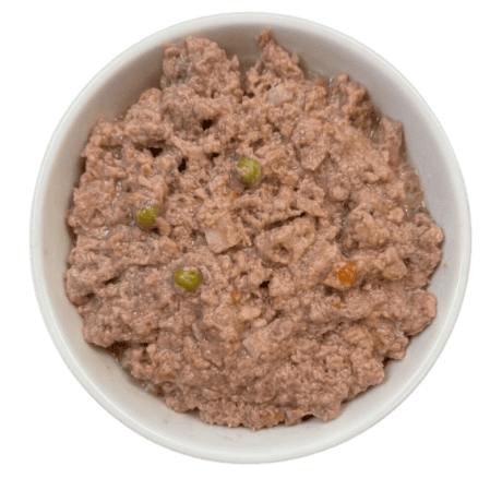 Conejo con Vegetales Paté con trozos para perro, detalle