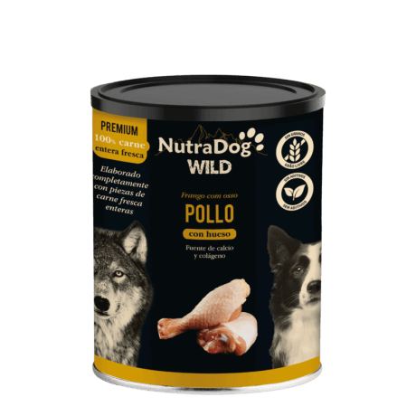 NutraDog WILD PREMIUM de Pollo con Hueso 400gr para Perros