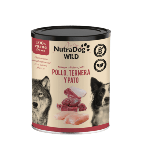 NutraDog WILD de Pollo, Ternera y Pato para Perros