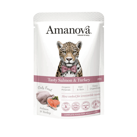Amanova Grain Free Salmón y Pavo Paté Para Gato