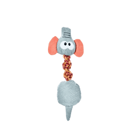 Juguete de Peluche Elefante Con Sonido y Cuerda 47cm Para Perros