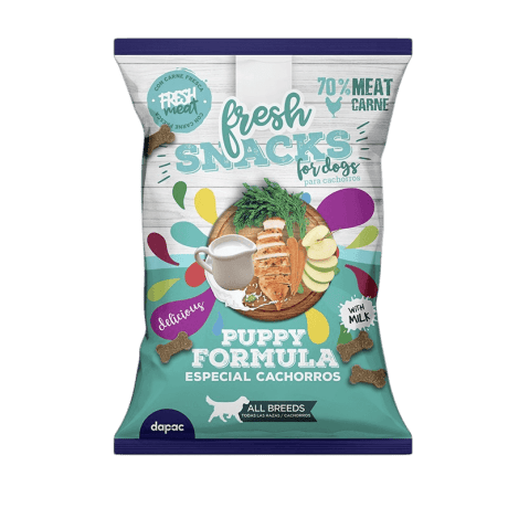 Fresh Low Grain Pollo Puppy Cachorros Snack Semihumedos 70gr Para Perros