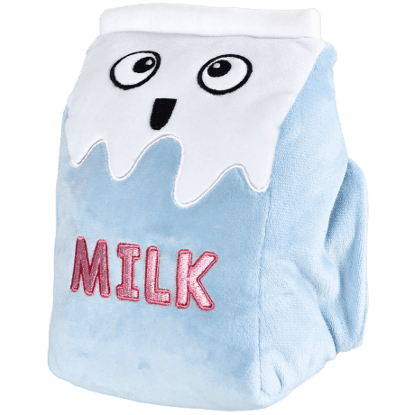 Juguete 2 en 1 Peluche Brick de Leche con Galleta sorpresa Premier DOG (19 cm) Para Perros