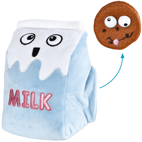 Juguete 2 en 1 Peluche Brick de Leche con Galleta sorpresa Premier DOG () para perro, detalle