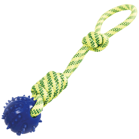 Tirador con pelota pl&aacute;stica dental XT-DOG (41 cm) Para Perros