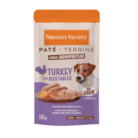 Nature's Variety Paté de Pavo 150gr para Perros Mini