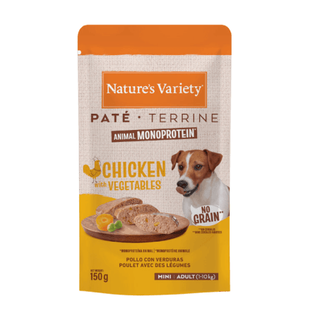 Nature's Variety Paté de Pollo 150gr para Perros Mini