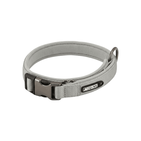 Nayeco Collar de Neopreno Gris con Cierre de Seguridad Para Perros