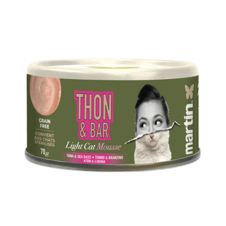 Martín Light Cat Atún y Lubina Textura Mousse 70gr Para Gatos Adultos