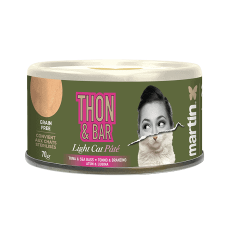 Martín Light Cat Atún y Lubina Textura Paté 70gr Para Gatos Adultos
