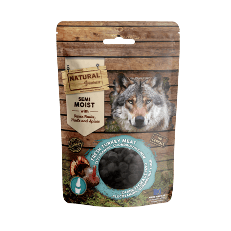 Natural Greatness Bits Semih&uacute;medos de Pavo con Condroprotectores 100gr para Perros