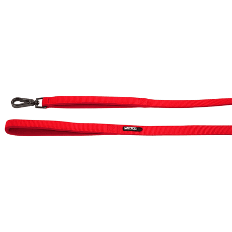 Correa de Neopreno Roja Acolchada y Resistente para perro, detalle