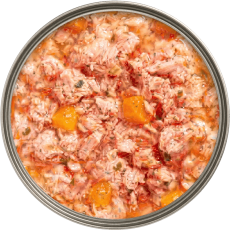 Les Mijotés Estofado de Pescado con Calabaza y Espinacas para perro, detalle