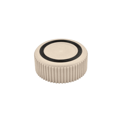 Comedero de Bamb&uacute; Cupcake Beige para perro y gato, detalle