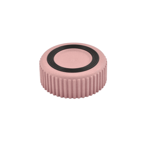 Comedero de Bambú Cupcake Rosa para perro y gato, detalle