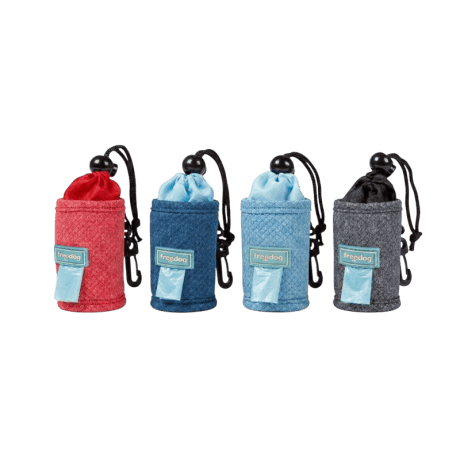 Freedog Dispensador de Bolsas Shiva de Tela Porta Bolsas con Mosquetón para Perros y Gatos