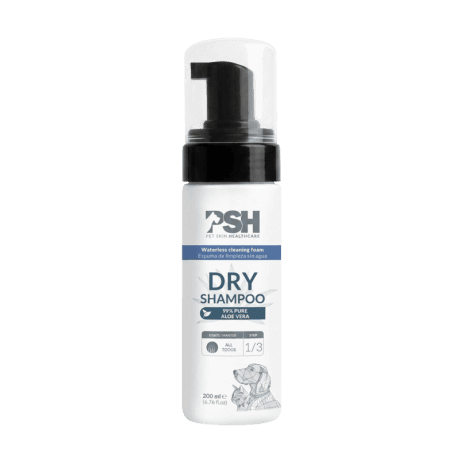 PSH Dry Shampoo 200ml para Perros y Gatos - Champú Limpieza en Seco