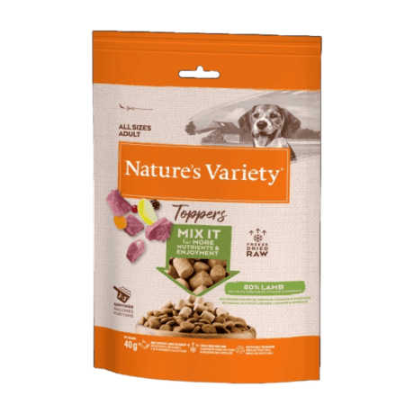 Nature's Variety Toppers de Cordero Liofilizados 40gr 50gr para Perros