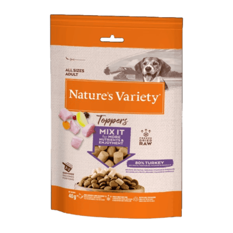 Nature's Variety Toppers de Pavo Liofilizados 40gr para Perros