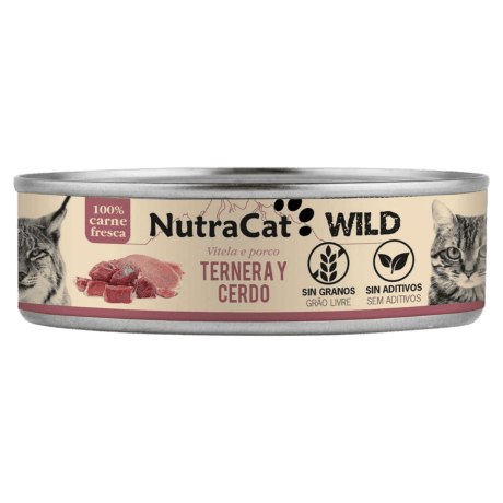 NutraCat WILD de Ternera y Cerdo 80gr para Gatos