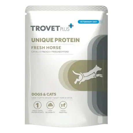 Trovet Plus Unique Protein Caballo: Alimento Húmedo Monoproteico 300gr para Perros y Gatos
