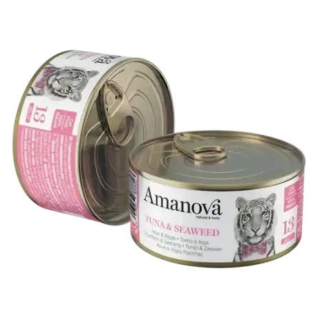 Amanova Filetes de Atún y Algas en Gelatina 70gr Para Gato