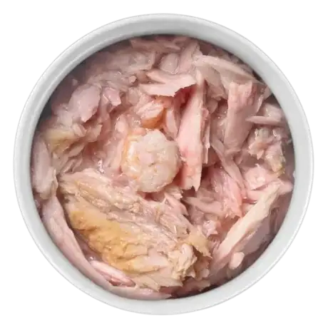 Lata de comida húmeda Amanova natural & tasty para gatos de atún y gambas