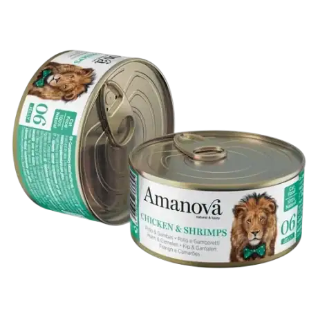 Amanova Filetes de Pollo y Gambas en Gelatina 70gr Para Gato