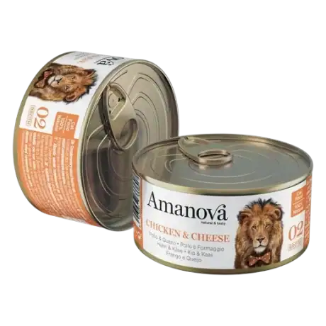 Amanova Filetes de Pollo y Queso en caldo 70gr Para Gato