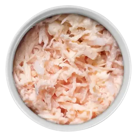 Lata de comida húmeda Amanova natural & tasty para gatos de pollo y queso
