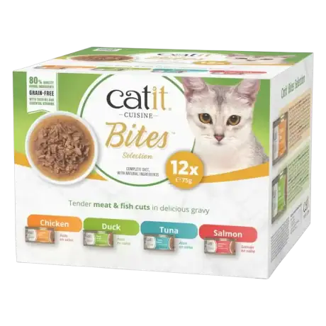 Catit Cuisine Bites Pack Variado de 12 Unidades Para Gatos