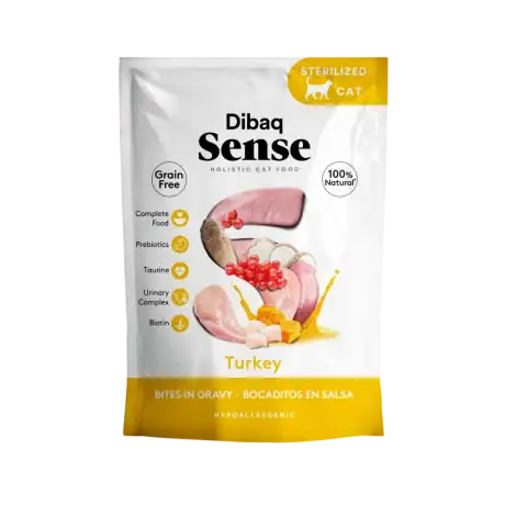 Dibaq Sense Bites Pavo Esterilizado 100gr Para Gato