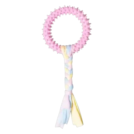 Anillo Dental para Perros Rosa