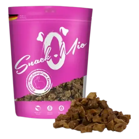 SnackOMio Cubos de Carne de Conejo 125gr Para Perros y Gatos