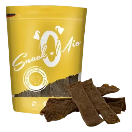 SnackOMio Tiras de Carne de Cordero 125gr Para Perros y Gatos
