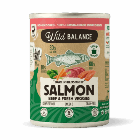 Wild Balance Lata de Salmón y Ternera 400gr Para Perros