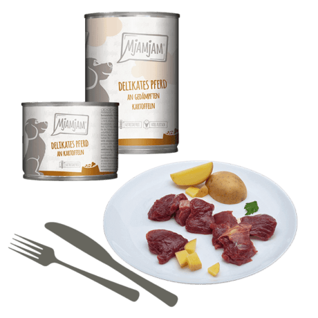 MjAMjAM Caballo con Patatas Paté Para Perros