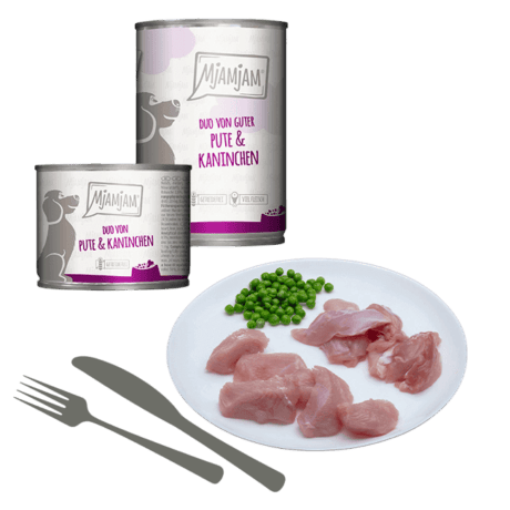 MjAMjAM Pavo y Conejo Paté Para Perros